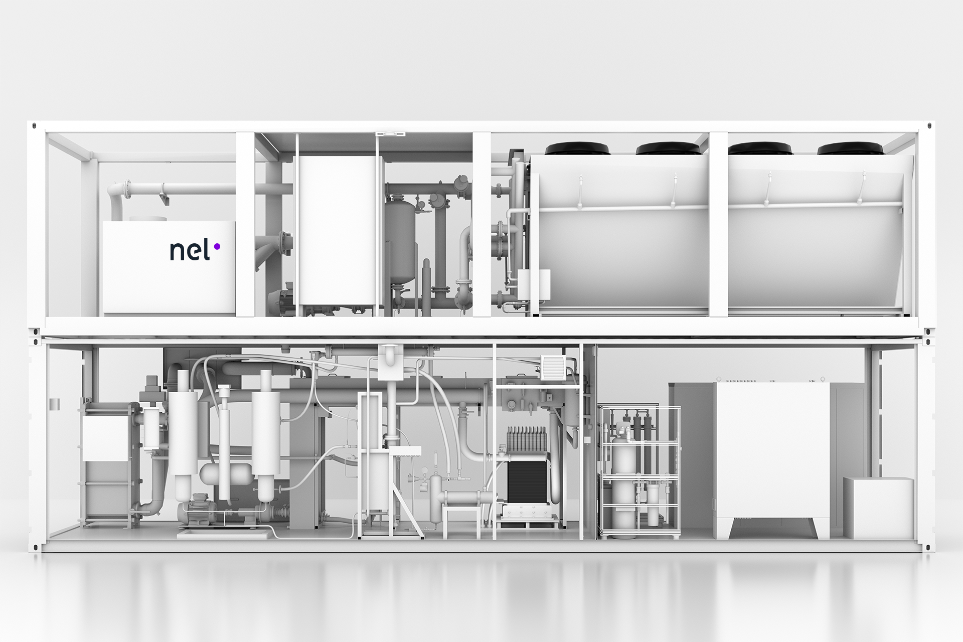 Nel MC250 elektrolyser, VR schermpreview