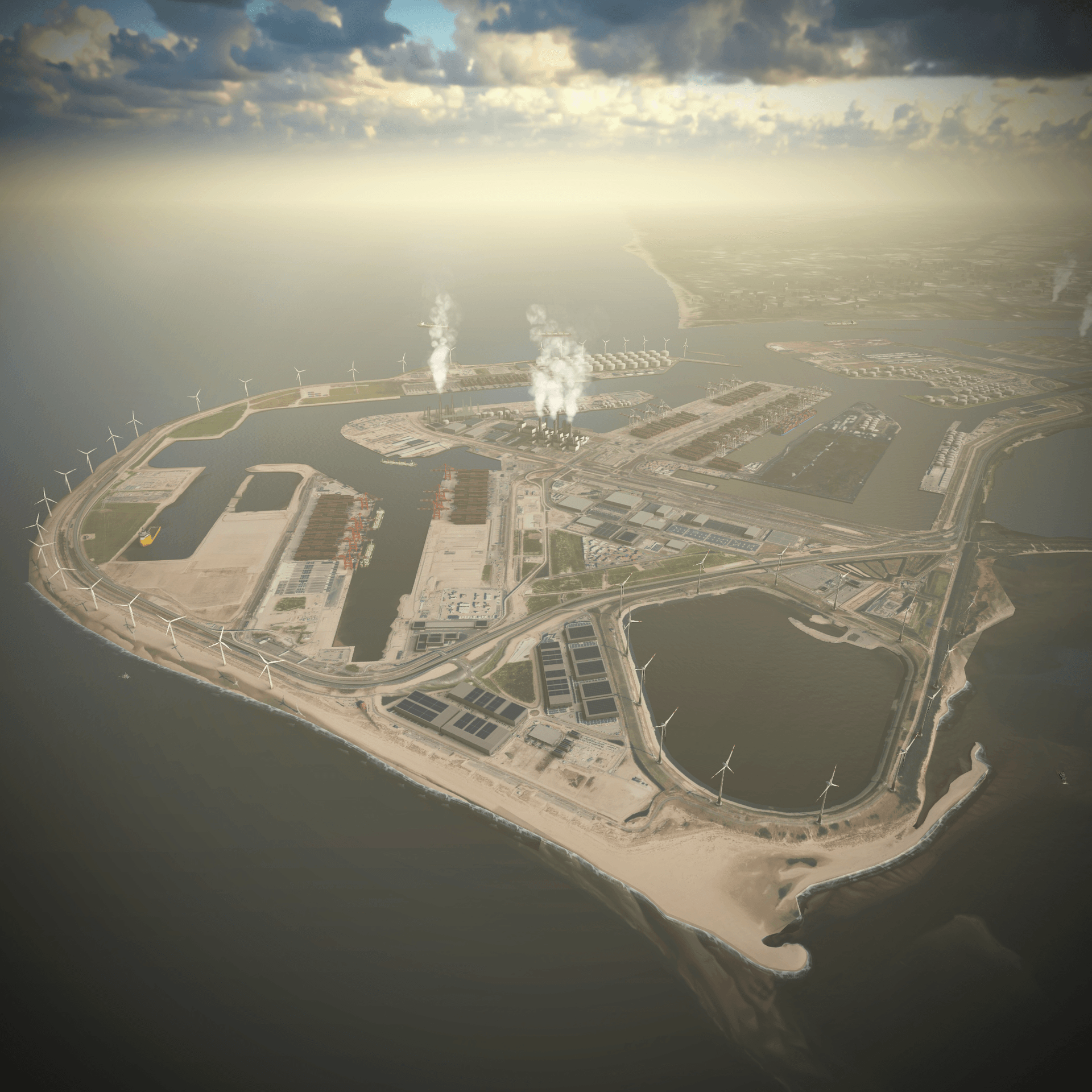 Porthos, Maasvlakte Rotterdam luchtfoto